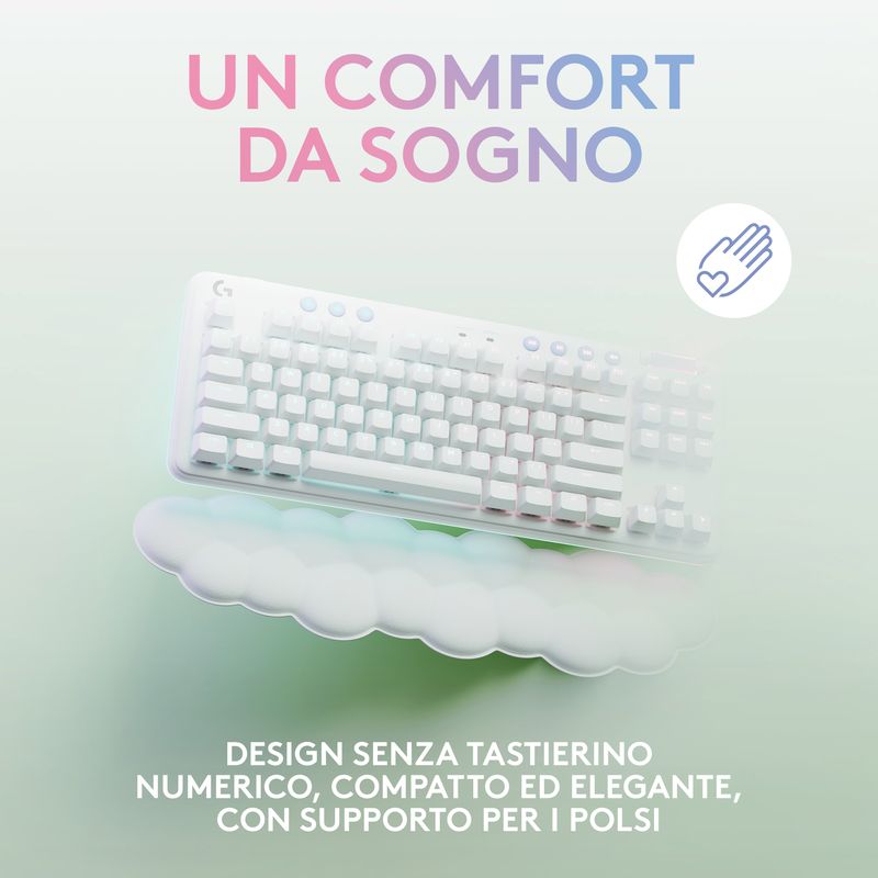 Logitech-G-G715-tastiera-RF-senza-fili--Bluetooth-QWERTY-US-International-Bianco--G715-WIRELESS-GAMING-KEYBOARD-----OFF-