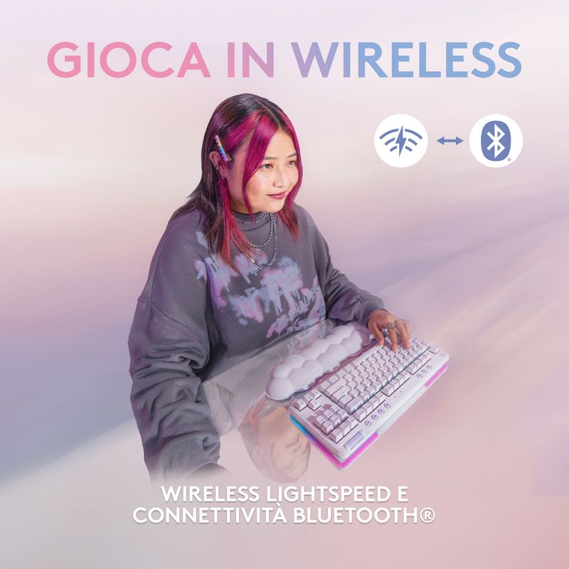 Logitech-G-G715-tastiera-RF-senza-fili--Bluetooth-QWERTY-US-International-Bianco--G715-WIRELESS-GAMING-KEYBOARD-----OFF-