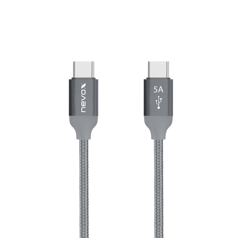 Cavo-USB-Type-C-a-Type-C-nevox-20V-5A--100W--Emark-IC-05-m-grigio-argento--1652-