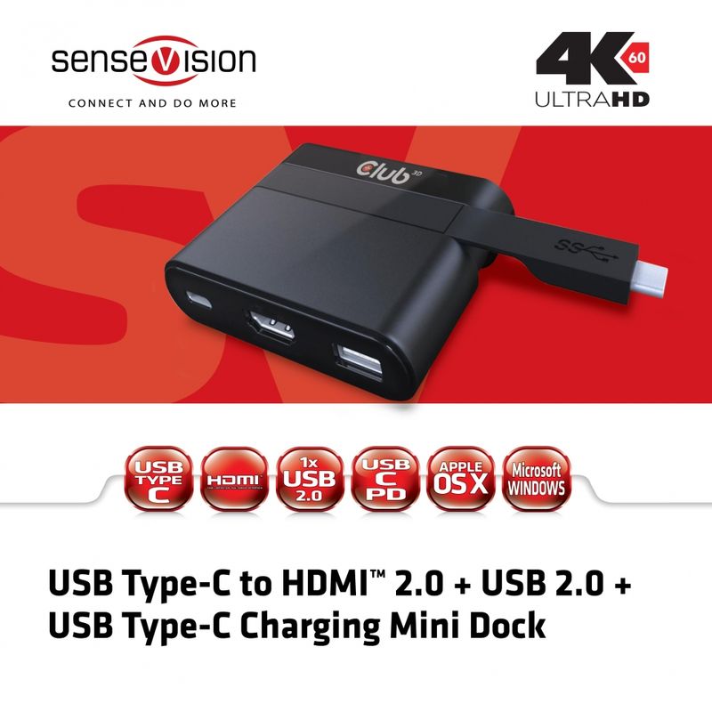 CLUB3D-USB-Type-C-to-HDMI-2.0---USB-2.0---USB-Type-C-Charging-Mini-Dock