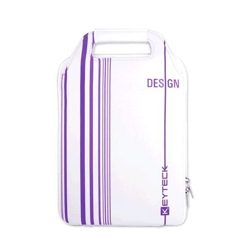 KEYTECK-CUSTODIA-PER-NETBOOK-E-TABLET-FINO-A-102-BIANCA-E-VIOLA-BAG-99PL