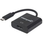 Manhattan 152020 adattatore grafico USB 3840 x 2160 Pixel Nero (USB-C TO DISPLAYPORT CABLE 21CM - -4K/30HZ MALE/FEMALE B