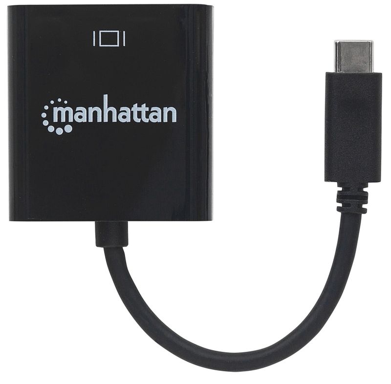 Manhattan-152020-adattatore-grafico-USB-3840-x-2160-Pixel-Nero--USB-C-TO-DISPLAYPORT-CABLE-21CM----4K-30HZ-MALE-FEMALE-B