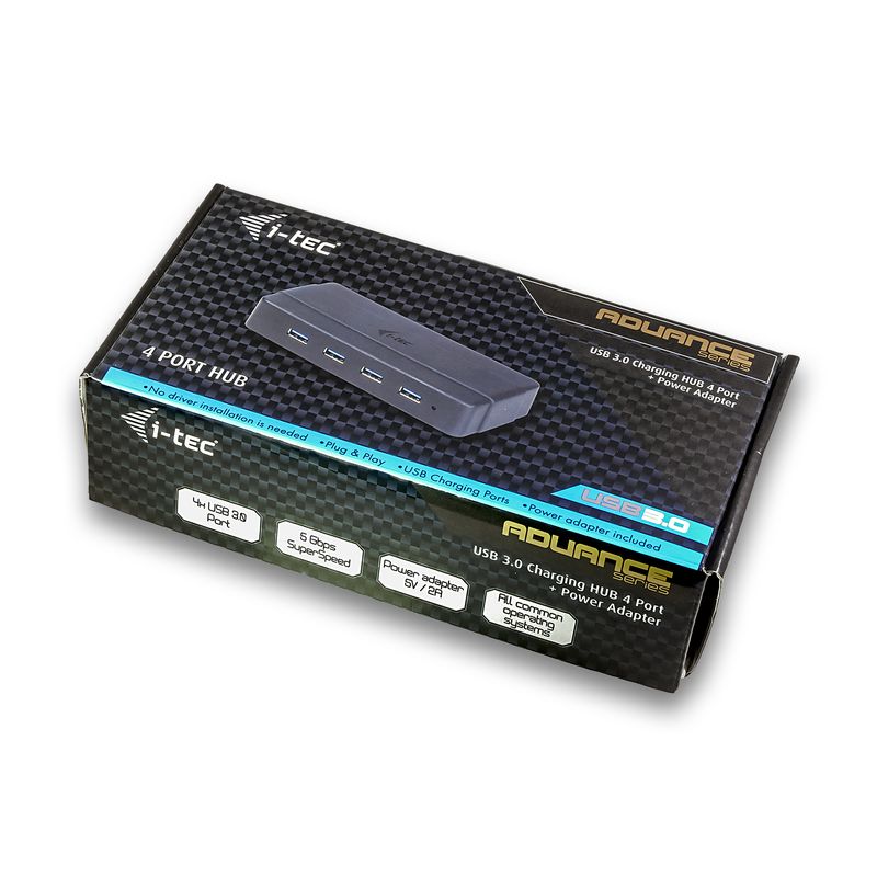 i-tec-U3HUB445-hub-di-interfaccia-USB-3.2-Gen-1--3.1-Gen-1--Type-B-5000-Mbit-s-Nero