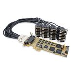 StarTech.com Scheda seriale PCI Express a16 porte DB9 RS232 - Staffa a Profilo basso (installata) e completo