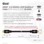 CLUB3D-HDMI-2.0-4K60Hz-RedMere-cable-10m-32.8ft