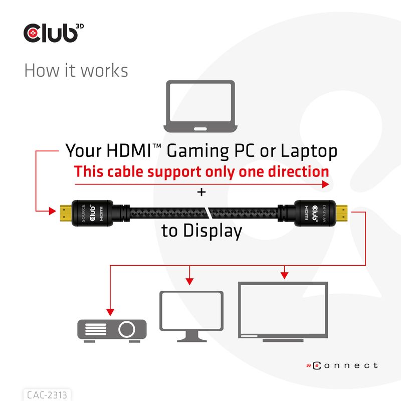 CLUB3D-HDMI-2.0-4K60Hz-RedMere-cable-10m-32.8ft