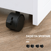 kleankin-Carrello-Salvaspazio-Multiuso-in-Legno-MDF-e-Ruote-42.5x20.3x66.7cm-Bianco