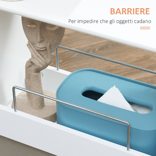 kleankin-Carrello-Salvaspazio-Multiuso-in-Legno-MDF-e-Ruote-42.5x20.3x66.7cm-Bianco