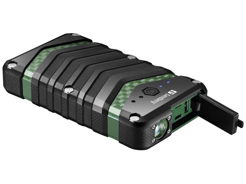 Sandberg-Survivor-Powerbank-20100--Survivor-Powerbank-20100---Survivor-Powerbank-20100---BlackGreen-Universal-IP67-Lithi