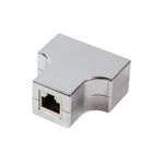 LogiLink MP0037 adattatore per inversione del genere dei cavi RJ-45 2 x RJ-45 Argento