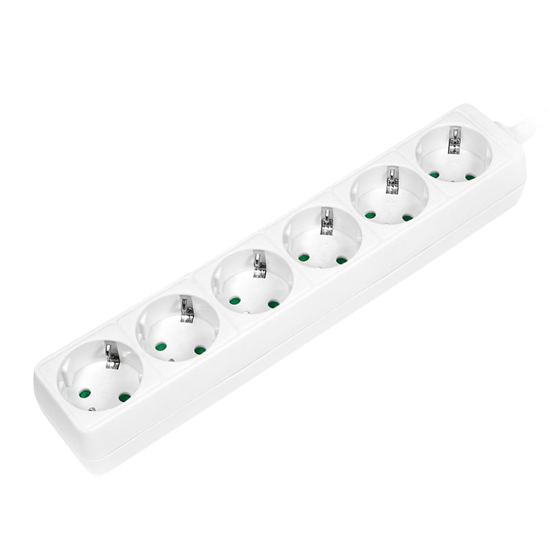 Logilink---Prolunga---AC-250-V---3500-Watt---Connessioni-in-uscita-6--alimentazione-tipo-F----15-m---bianco--LPS238-