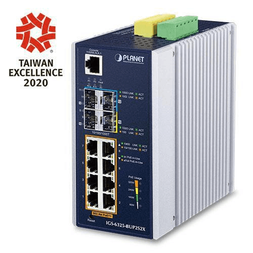 PLANET-IP30-DIN-rail-Industrial-L3-8P-Gestito-Gigabit-Ethernet-10-100-1000-Alluminio-Blu--IP30-DIN-rail-Industrial-L3-8P