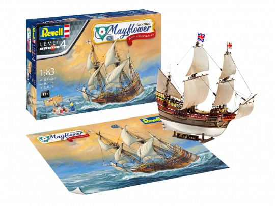 Revell-Mayflower---400th-Anniversary-Modell-eines-Segelschiffs-Montagesatz-1-83--05684-