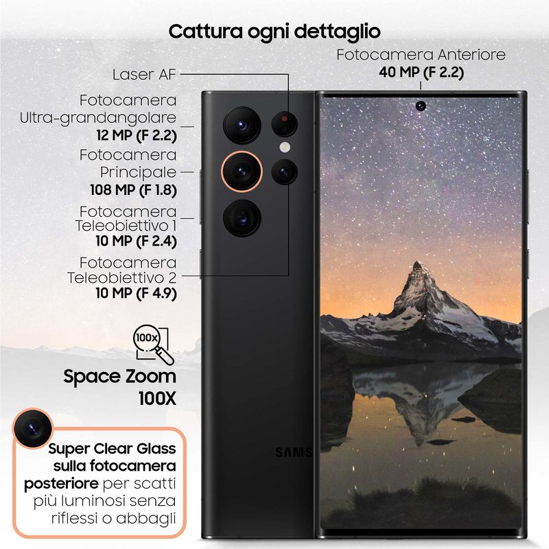 Samsung-Galaxy-S22-Ultra-5G-Display-6.8---Dynamic-AMOLED-2X-5-fotocamere-RAM-8-GB-128-GB-5.000mAh-Phantom-Black