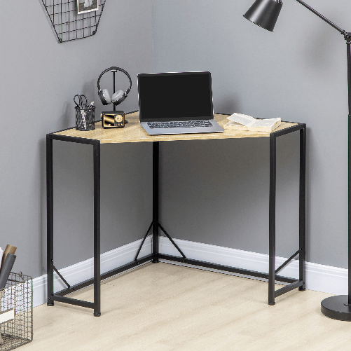 HOMCOM-Scrivania-Angolare-Salvaspazio-in-Legno-e-Metallo-Stile-Industriale-80x80x75.5cm