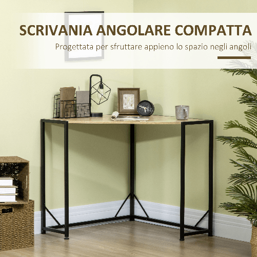 HOMCOM-Scrivania-Angolare-Salvaspazio-in-Legno-e-Metallo-Stile-Industriale-80x80x75.5cm