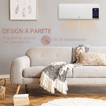 HOMCOM-Termoventilatore-da-Parete-Oscillatorio-con-Timer-12h-e-2-Modalita-di-Riscaldamento-54.5x12x21.5-cm-Bianco