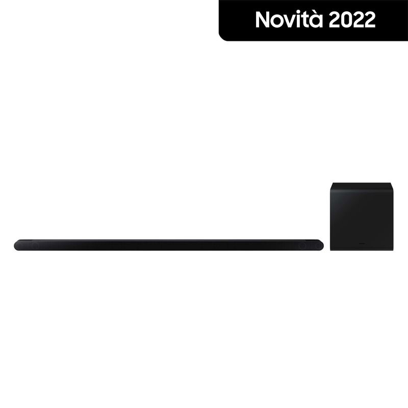 Samsung-Soundbar-HW-S800B-ZF-con-subwoofer-3.1.2-canali-330W-2022-audio-3D-effetto-cinema-surround-gaming-mode-design-ultra-sottile