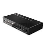 Lindy 32809 switch per keyboard-video-mouse kvm Nero (2 Port HDMI 4K60 USB 2.0 & - Audio KVM Switch - Warranty 24M)