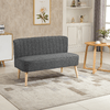 HOMCOM-Divano-2-Posti-Moderno-in-Tessuto-Senza-Braccioli-Struttura-e-Gambe-in-Legno-117x56.5x77cm-Grigio-Scuro