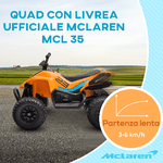 HOMCOM-Quad-per-Bambini-3-8-Anni-con-Licenza-McLaren-e-Fari-LED-107x71x73.5-cm-Nero-e-Arancione