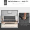 HOMCOM-Divano-2-Posti-Moderno-in-Tessuto-Senza-Braccioli-Struttura-e-Gambe-in-Legno-117x56.5x77cm-Grigio-Scuro