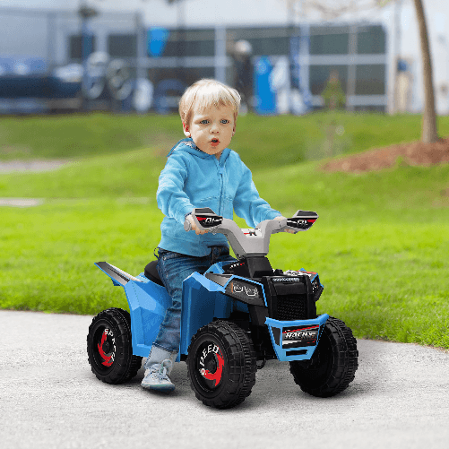 HOMCOM-Quad-per-Bambini-18-36-Mesi-in-PP-e-Metallo-Velocita-max-2.5-km-h-70x41.5x48.5-cm-Blu-Grigio-e-Nero