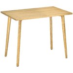 HOMCOM Tavolo da Pranzo per 4 Persone con Finitura Effetto Legno, 98x60x76.5cm