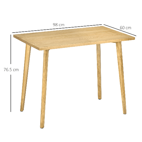 HOMCOM-Tavolo-da-Pranzo-per-4-Persone-con-Finitura-Effetto-Legno-98x60x76.5cm