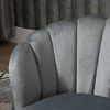 HOMCOM-Poltrona-in-Velluto-Imbottita-con-Schienale-a-Conchiglia-66x66x78.5cm-Grigio