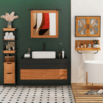 Kleankin-Colonna-Bagno-con-2-Cassetti-e-3-Vani-Aperti-in-Legno-MDF-e-Bambu-30x30x144.3-cm