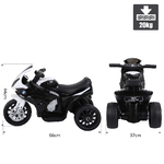 HOMCOM-Moto-Elettrica-per-Bambini-Max.-20kg-con-Licenza-BMW-Batteria-6V-Bianco-e-Nero