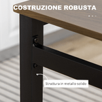 HOMCOM-Set-da-Pranzo-da-5-Pezzi-con-1-Tavolo-Rettangolare-100x63x76.5-cm-e-4-Sedie-45x40x82-cm-in-Acciaio-e-MDF