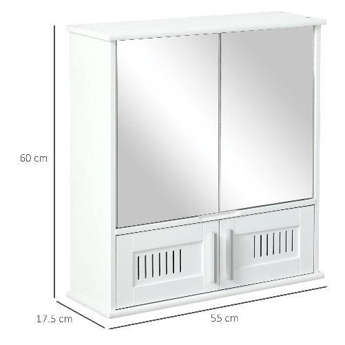 kleankin-Mobiletto-Bagno-Pensile-con-Antine-a-Specchio-55x17.5x60cm---Bianco