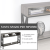 HOMCOM-Tavolo-Consolle-Stile-Vintage-Industriale-con-3-Ripiani-e-Telaio-in-Metallo-Grigio-e-Nero-120x23.5x75cm