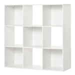 HOMCOM Libreria 9 Scomparti Cubo Bianca 91.5x29.5x91.5cm