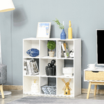 HOMCOM-Libreria-9-Scomparti-Cubo-Bianca-91.5x29.5x91.5cm