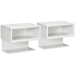 HOMCOM-Scaffale-a-Parete-Bianco-Set-2-Pezzi-in-MDF-con-Ripiano-Aperto-e-Piano-d-Appoggio-40x29.5x33.5-cm