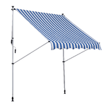 Outsunny Tenda da Sole da Esterno 2x1.5m a Rullo con Manovella, Altezza e Angolazione Regolabile, Blu