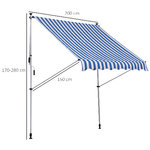 Outsunny-Tenda-da-Sole-da-Esterno-2x1.5m-a-Rullo-con-Manovella-Altezza-e-Angolazione-Regolabile-Blu