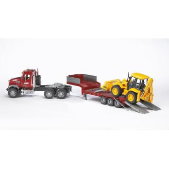 BRUDER-MACK-Granite-Low-loader-and-JCB-4CX