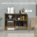 HOMCOM-Mobile-da-Ingresso-Moderno-con-Decori-Dorati-e-Gambe-in-Acciaio-99x39x75.5cm