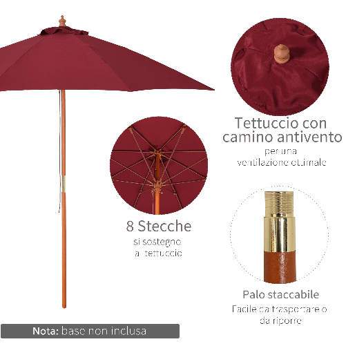 Outsunny-Ombrellone-da-Giardino-2.5x2.5-m-con-Tettuccio-Antivento-in-Poliestere-Rosso-e-Palo-in-Legno