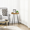 HOMCOM-Tavolino-da-Caffe-Stile-Industriale-con-Bordi-Rialzati-Legno-e-Acciaio-Ø40.6x61.5cm-Marrone-e-Nero