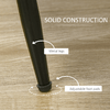HOMCOM-Tavolino-da-Caffe-Stile-Industriale-con-Bordi-Rialzati-Legno-e-Acciaio-Ø40.6x61.5cm-Marrone-e-Nero