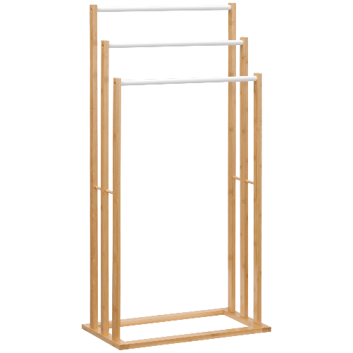 HOMCOM-Portasciugamani-a-3-Sbarre-in-Bambu--Design-Leggero-e-Portatile-48x25.8x94-cm-color-Legno