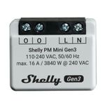 Shelly PM Mini Gen3 Interruttore intelligente 1P Grigio