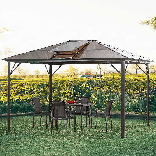 Outsunny-Gazebo-da-Giardino-3.6x3m-con-Tetto-Apribile-in-Policarbonato-e-Struttura-in-Alluminio