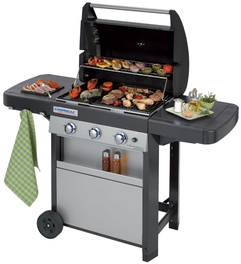 Campingaz-3-Series-Classic-L-9600-W-Barbecue-Gas-Zona-cottura-Nero-Grigio